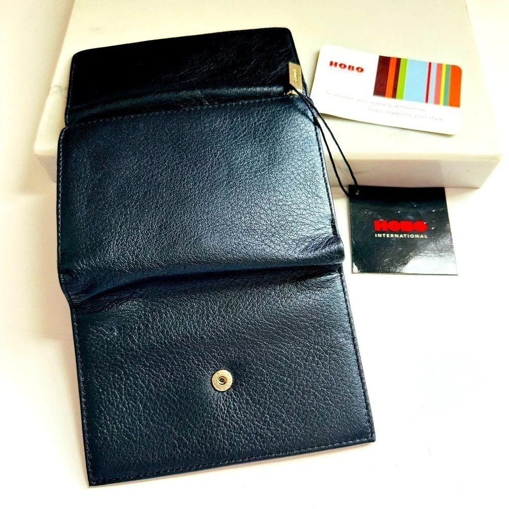 NWT Hobo International Ares Black Leather Wallet